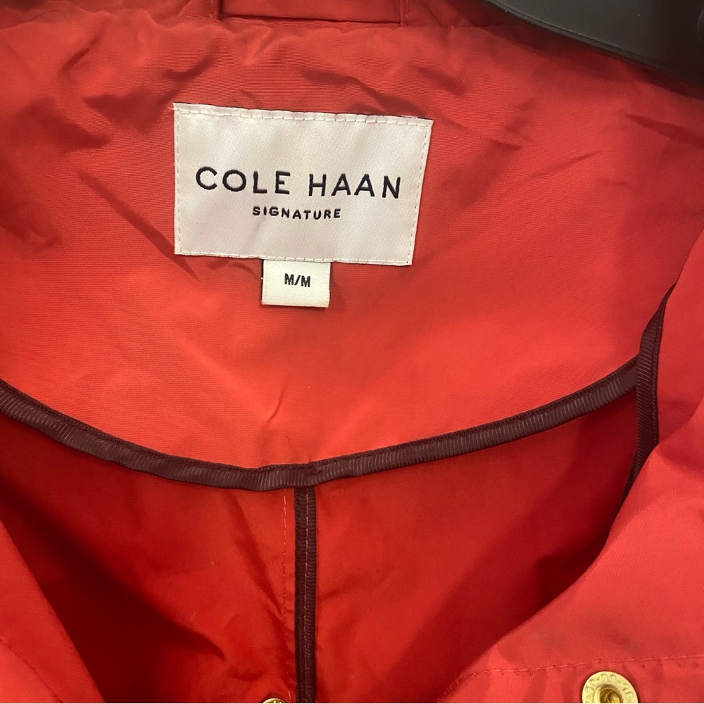 Cole Haan Raincoat jacket Size m color coral - Picture 6 of 11